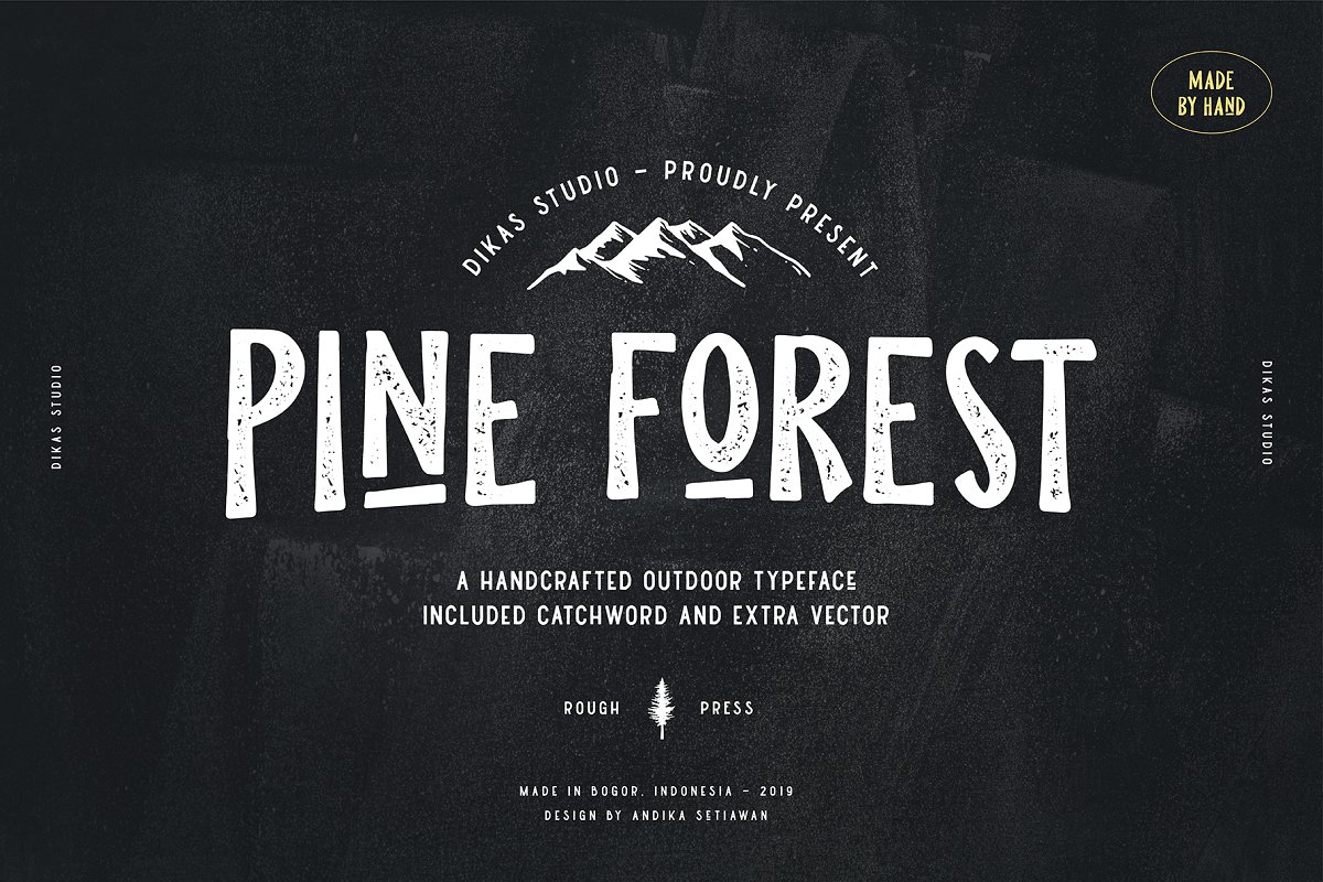 Пример шрифта Pine Forest #1